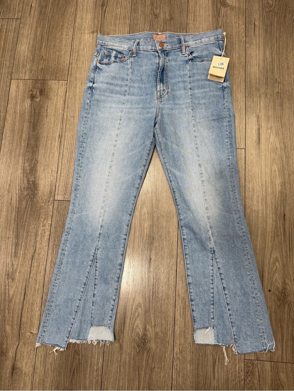 NWT MOTHER THE INSIDER‎ CROP POINTY FRAY in Let's Get It Together Sz 33